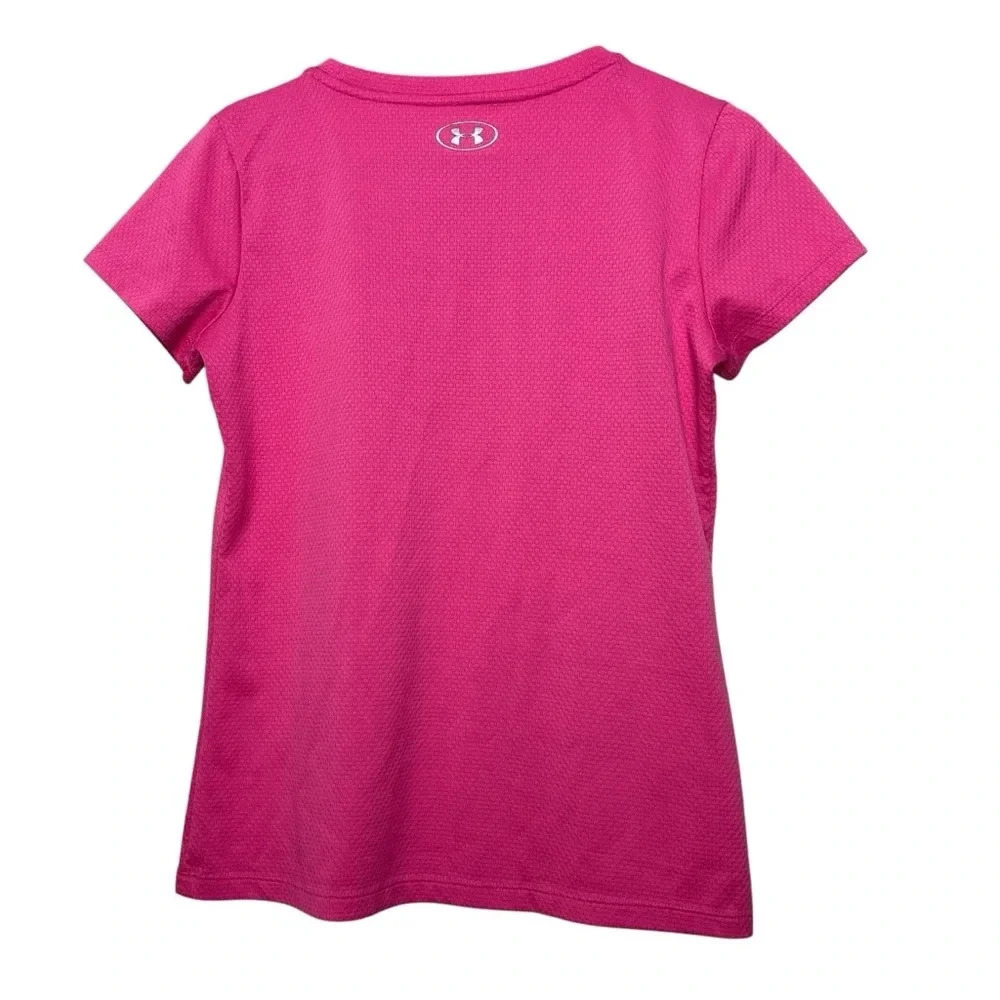 Under Armour Pink HeatGear Armour Loose Short Sleeve Shirt Women's Size XS - Picture 3 of 7